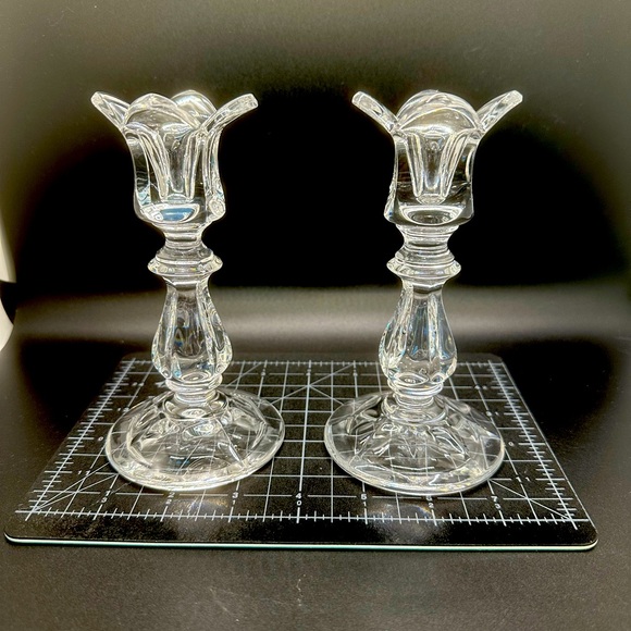 5” Crystal candlestick holder (Full Lead) w/ box - Picture 3 of 8